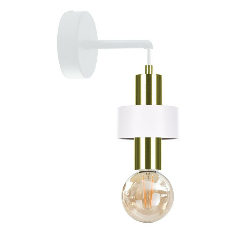 Image of 391 Lampada da parete Unica Bianco, Oro, 12cm, 1x E27 - Keter Lighting