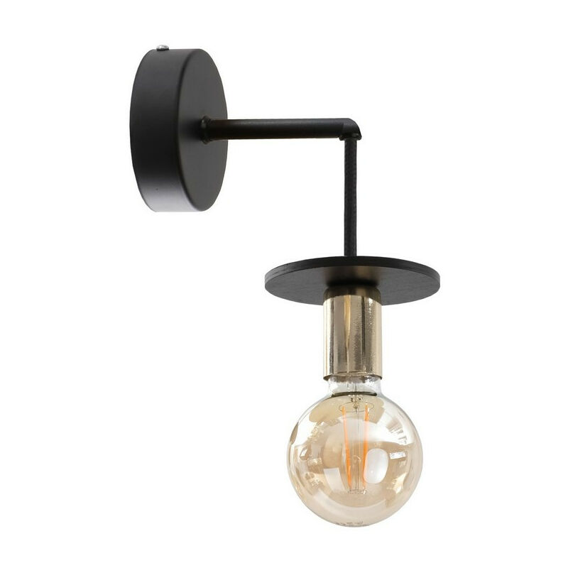 Image of Keter Lighting - 410 Lampada da parete Saturn Dome nera, 12 cm, 1x E27