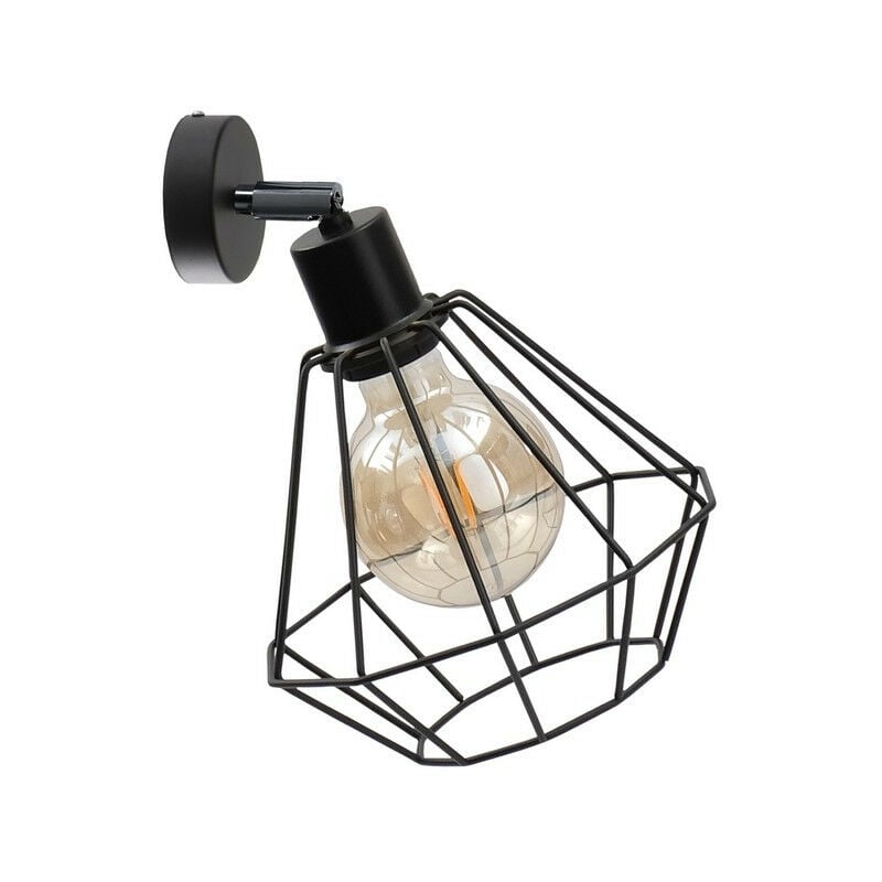 Image of Keter Lighting - 449 Lampada da parete Foskal nera, 20 cm, 1x E27