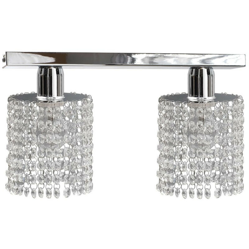 Image of 539 Faretto da soffitto Diament Twin con gocce sospese, 50 cm, 2x E27 - Keter Lighting