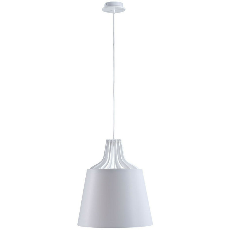 Image of Keter Lighting - 705 Plafoniera a sospensione Lea Dome bianca, 38 cm, 1x E27