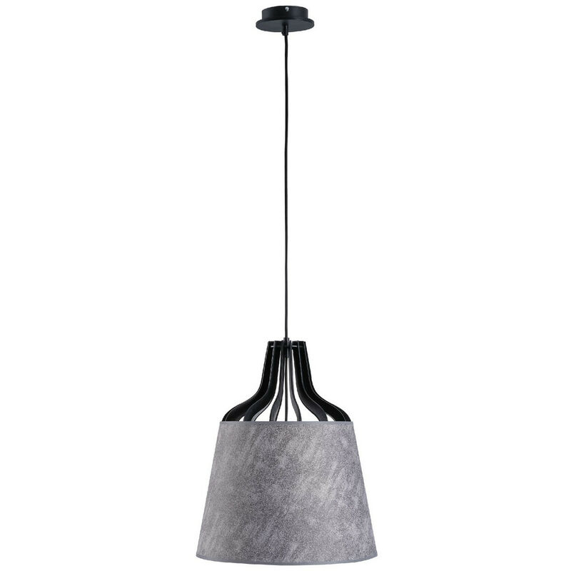 Image of Keter Lighting - 713 Plafoniera a sospensione Ivo Dome grigia, 38 cm, 1x E27