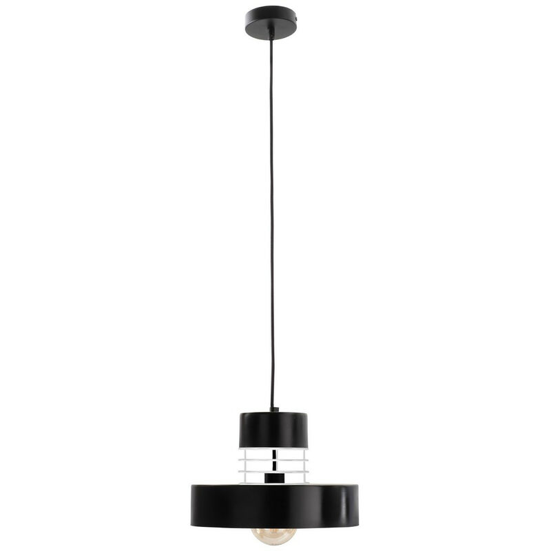 Image of 865 Bossi Wire Dome Sospensione Plafoniera Nera, 30cm, 1x E27 - Keter Lighting