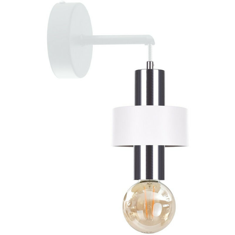 Image of Keter Lighting - 880 Lampada da parete Unica Bianco, Argento, 12cm, 1x E27