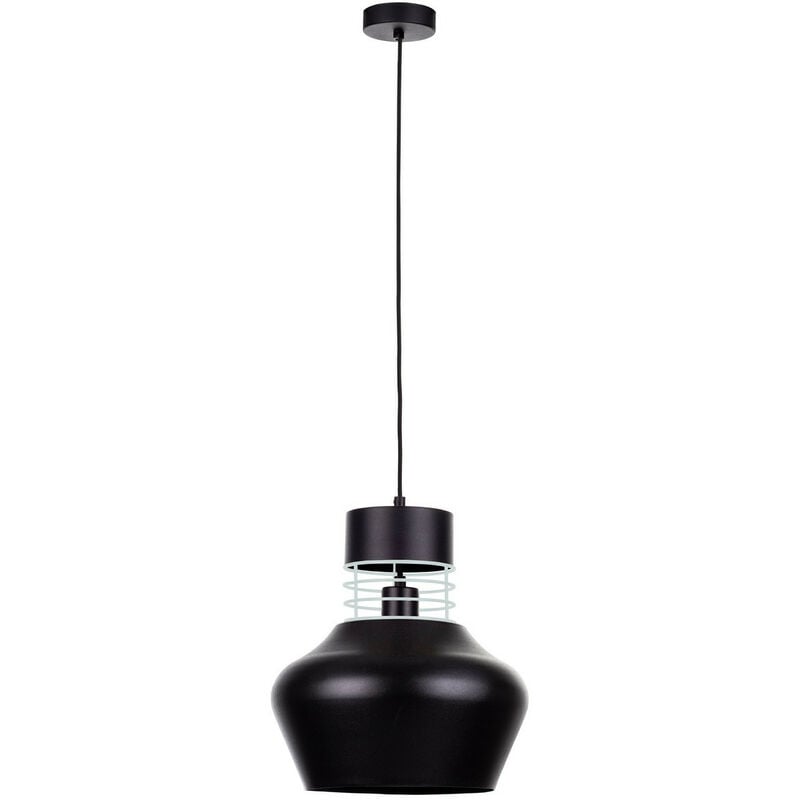 Image of 906 Moyo Dome Lampada da soffitto a sospensione nero opaco, 29 cm, 1x E27 - Keter Lighting