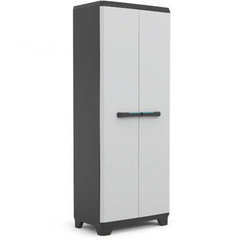Keter Linear Aufbewahrungsschrank Schwarz und Grau