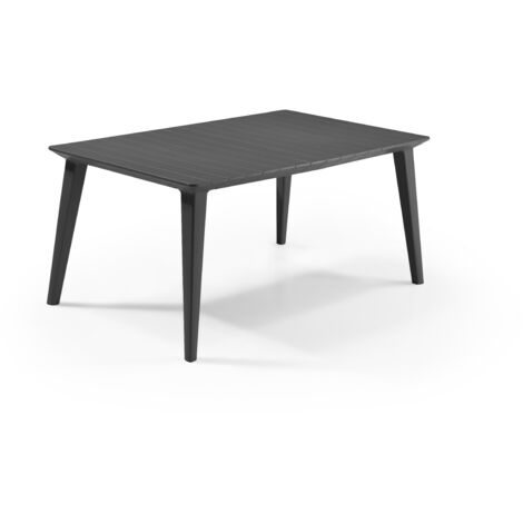 KETER mesa jardín exterior terraza resina LIMA 160 cm grafito AnxPxAl cm 157x98x74