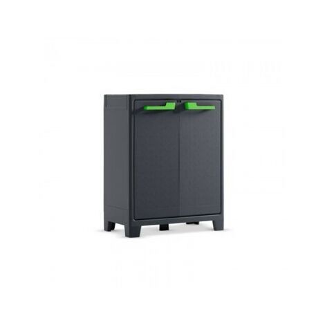 Keter Moby Basso Xl - Wasserdichter Schrank Ipx3-zertifiziert - Doppelgrifffarbe (Grün oder Grau) - ISTA 6 - 80X44X100H