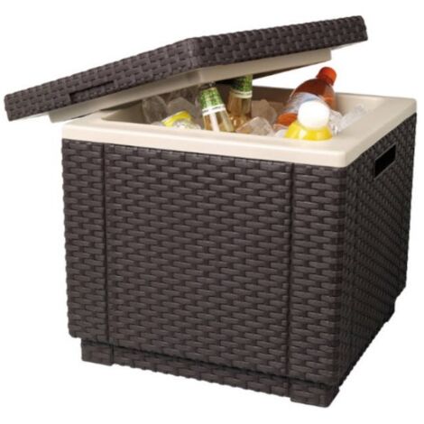 KETER Nevera jardín ICE CUBE marrón AnxPxAl cm 42x42x41