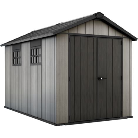 Keter Oakland 7511 Gartenhaus - 230x350x242cm - Ziegeldach mit Stahlverstärkung - Anthrazit - DUOTECH Kollektion - natürliches Aussehen