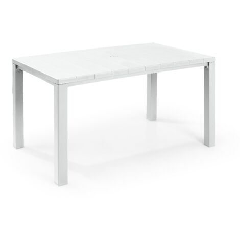 Keter Outdoor Gartentisch aus Kunstharz Weiß rechteckig 147x90 cm