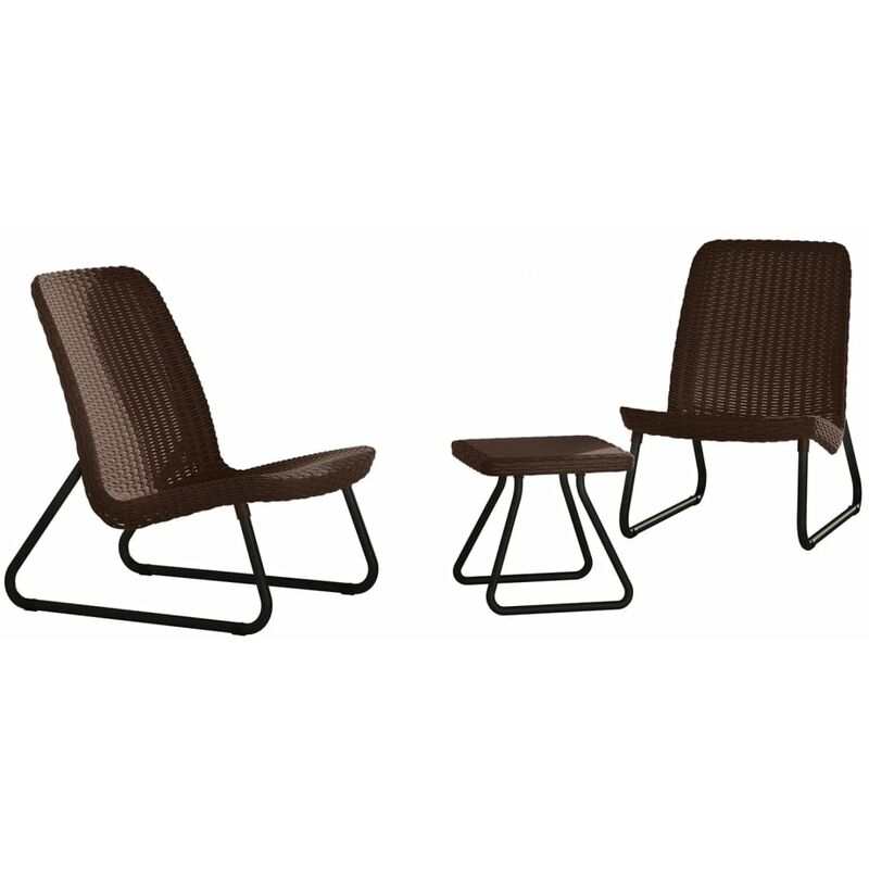 Keter Patio Furniture Set 3 Pieces Rio Cappuccino 218157