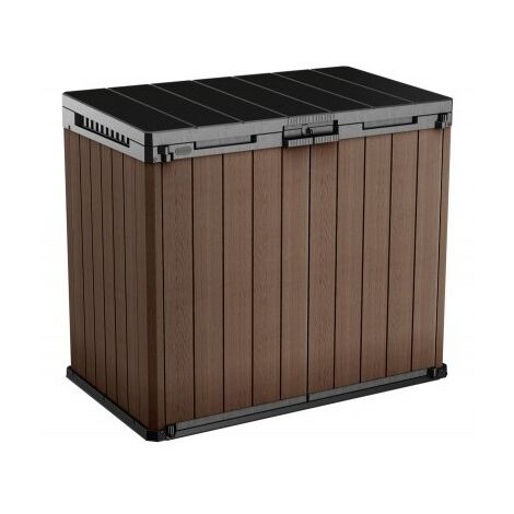 Keter – Porte-outils en résine 140x80x120cm – Evotech+ résistant aux intempéries – Ouverture assistée par pistons – Verrouillable et ventilé