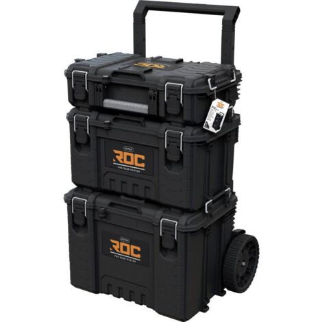 Keter ROC Pro Gear - Sistema di stoccaggio resistente per attrezzi, colore nero e grigio