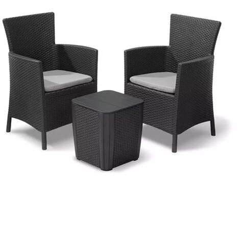 Keter Set 3 Pezzi Salotto Iowa Balcony Graphite