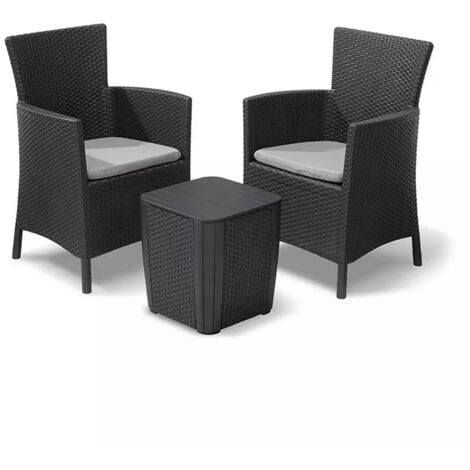 Keter Set 3 Pezzi Salotto Iowa Balcony Graphite