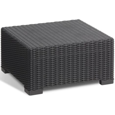 Keter – Table basse California en résine tressée – 68x68cm – Résistante aux intempéries – Hauteur 35cm pour salon de jardin élégant