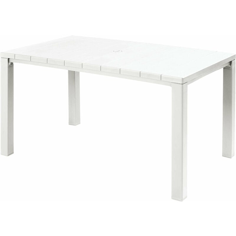 Table rectangulaire dogato en résine Keter 147x90xh74 cm White - White