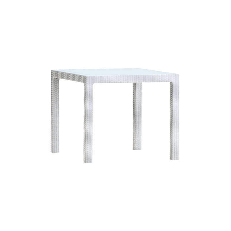 Salone Srl - table rotin keter quartet blanc 95X95XH74 cm