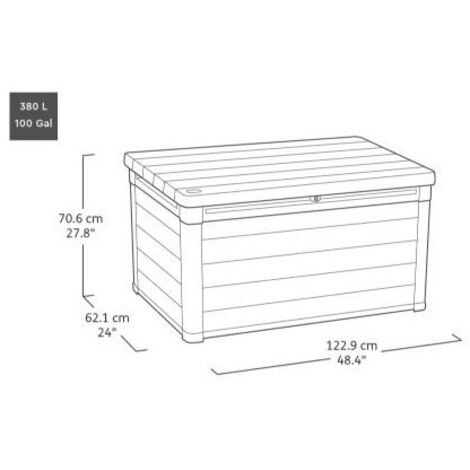 Keter Tronco Resina CORTINA CAJA 100 Grafito