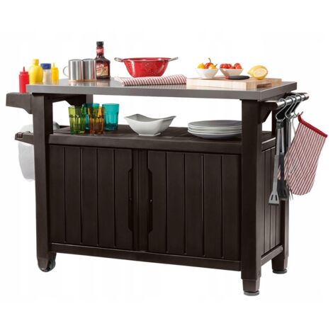 Keter Unity XL Grilltisch 134 x 88 cm, braun