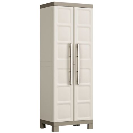 Keter Utility Cabinet "Excellence" Beige and Taupe 65x45x182 cm