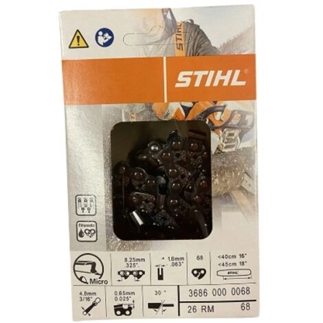 Kette 68 Glieder 1.6 mm 325'' ORIGINAL STIHL für Kettensäge GTA26 3686-000-0068