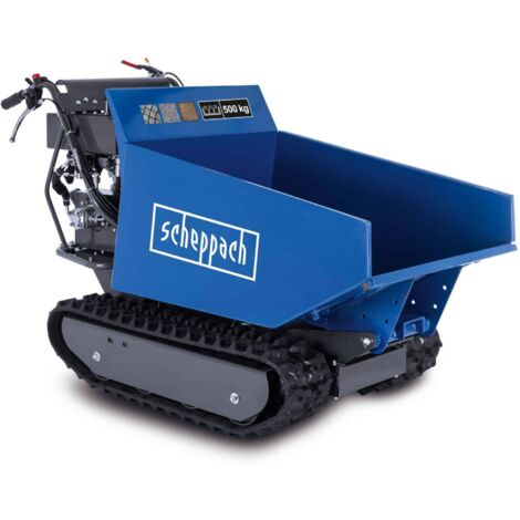 Kettendumper DP6600 Scheppach - 8PS  500kg Belastung  3x Vor- / 1x-Rückwärtsgang  Hydraulikwanne
