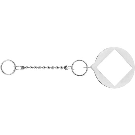 Kettenhalter 3,6 mm 30cm,m.Standhahnring Messing-verchr., ASW  615103