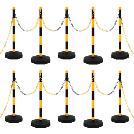 Kettenpfosten-Set mit 10 m Kunststoffkette