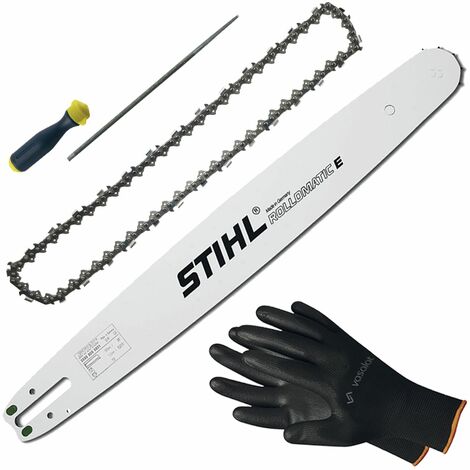Kettensäge Zubehör - Sägekette 40cm Picco Micro 3 Ersatzkette + Schwert 40cm + Feilenheft mit Feile 4mm