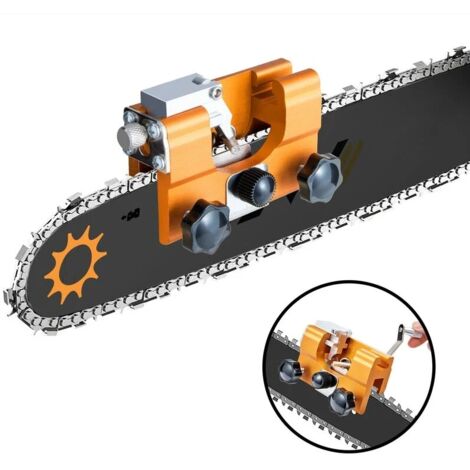 Kettensägen-Kettenschärfer, Kettensägen-Kettenschärfvorrichtungs-Kits mit 3 Hartmetallfräsern, passend für alle Arten von Kettensägen