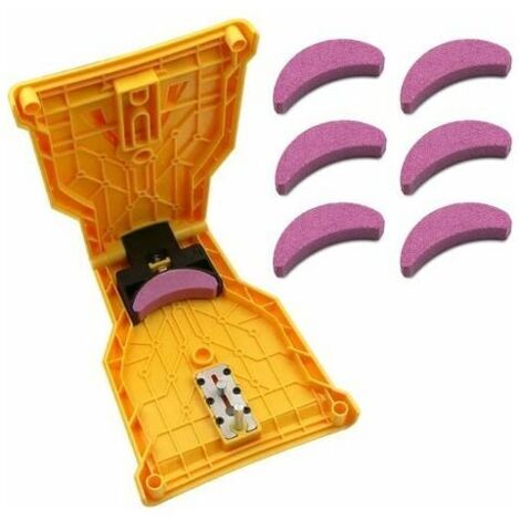 Kettensägen-Schärfstein, Schnellschärfer, Kettenschärfer, Holzbearbeitungswerkzeug, Kettenschärfer-Set mit 6 Schärfsteinen