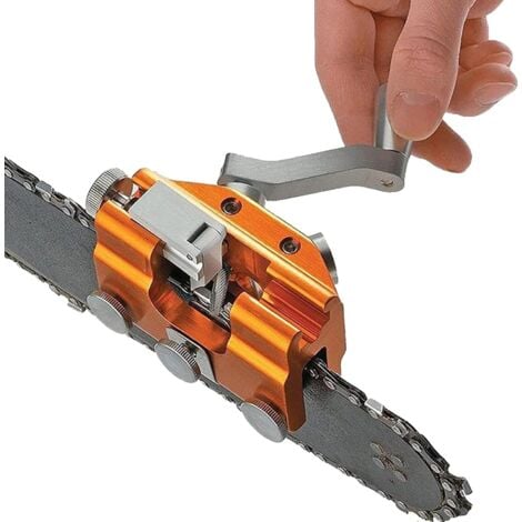 ERSANDY Kettensägen-Schärfvorrichtung, Zahnschärfer, Kettensägen-Schärfset, Kettensägen-Schärfset aus Aluminiumlegierung