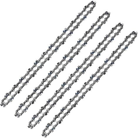 Kettensägenkette 52 Glieder, Teilung 3/8" LP, Stärke 050" (1,3 mm) mit geringem Rückschlag, Packung mit 4 Kettensägenketten 52 Antriebe für 14" (35 cm) Kettenführung