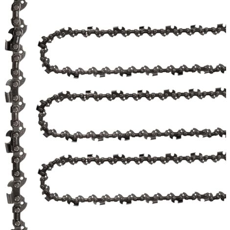 Kettensägenketten, 3 Stück 12 Zoll Kettensägenkette, 45 Treibglieder, 3/8 Zoll Ölkettenführung, Sägekette für Kettensägenführungsplatten 30 cm