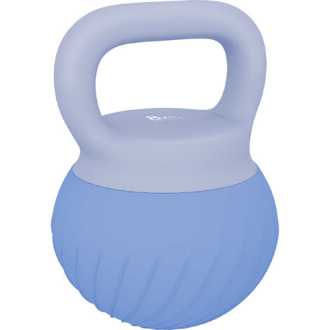 Kettlebell 8 kg, Haltère avec Poignée Ergonomique Antidérapante, Haltère à Boule, Musculation, Entraînement, Bleu