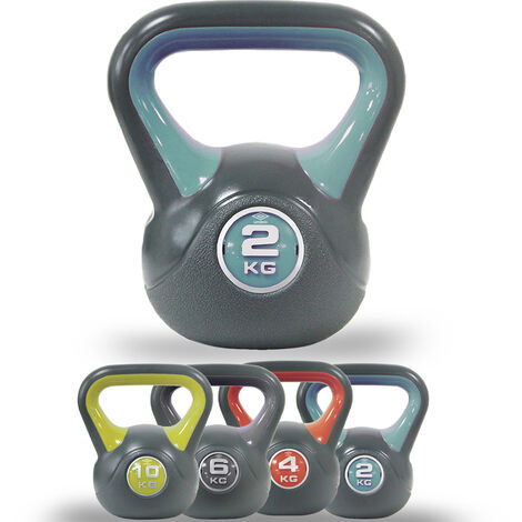 Kettlebell Esercizio Fisico Fitness Peso in Ghisa da 2 kg Impugnatura Ergonomica