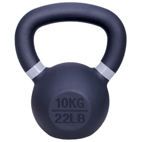 Kettlebell in ghisa - 10 kg - Nero/Grigio chiaro