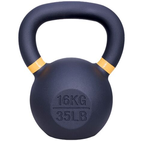 Kettlebell in ghisa - 16 kg - Nero/Giallo