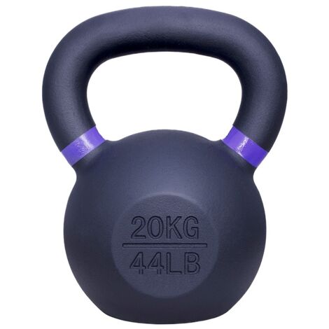 Kettlebell in ghisa - 20 kg - Nero/viola