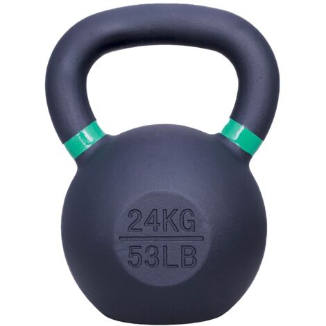 Kettlebell in ghisa - 24 kg - Nero/Verde