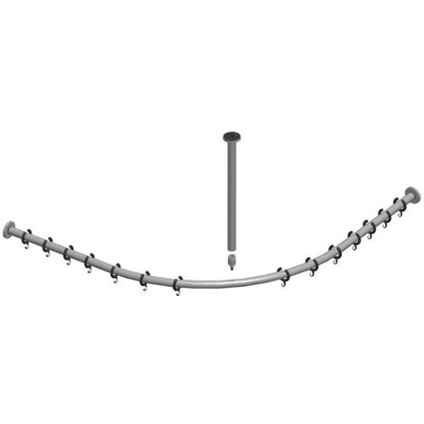KEUCO 14938010900 Ensemble tringle de rideau de douche Plan 14938