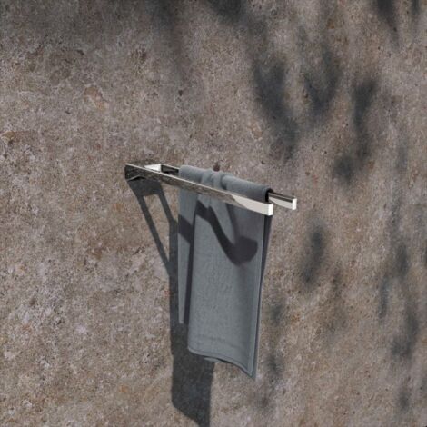 KEUCO AVENO porte-serviettes 2 bras 14618010000 rigide, 45 cm, à coller/visser, chromé