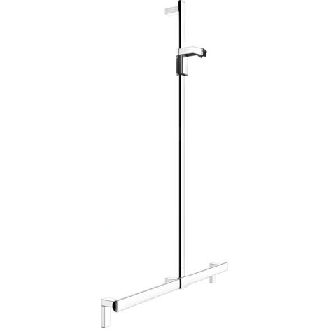 Keuco Axess - Barre de maintien avec barre de douche 100x130 cm, avec support de douche, chrome 35014011013