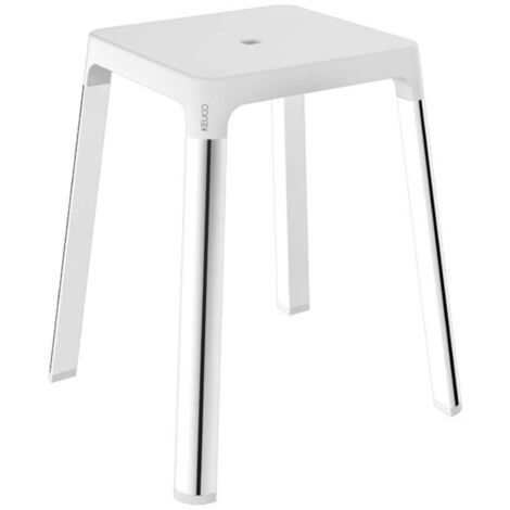 Keuco Axess - Sgabello da bagno, cromo/bianco 35082010051