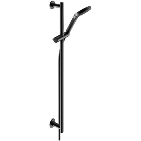 Keuco Brause-Set IXMO sw-matt, Rosetten rund, 3 Strahlarten