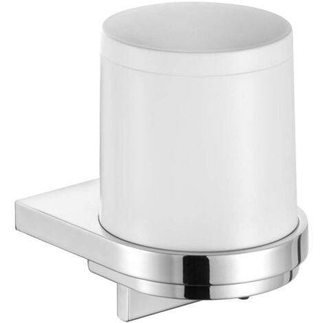 Keuco Collection Moll - Dispensador de jabón con soporte, 180 ml, blanco/cromo 12752010100