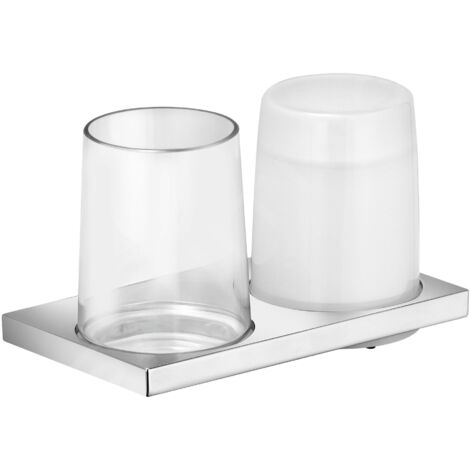 Keuco Edition 11 - Distributeur de savon et verre avec support, verre/chrome 11153019000