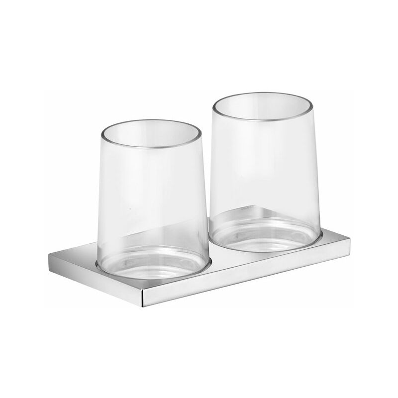 

Keuco Edition 11 Soporte de cristal doble 11151, completo con cristal genuino, cromado - 11151019000